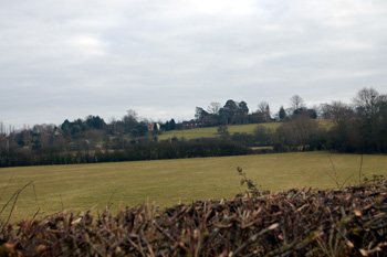 Great Billington from the Little Billington road January 2009